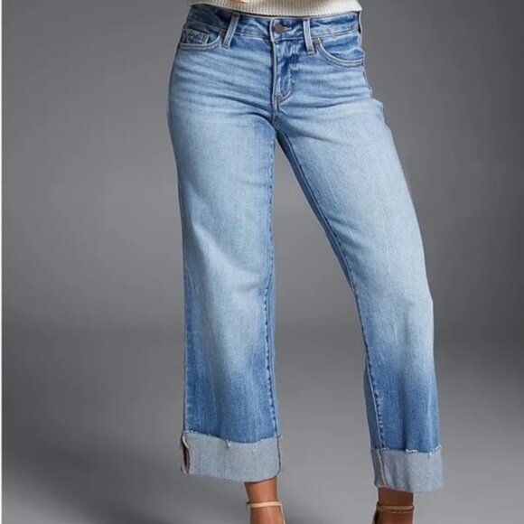 The Buckle Jeans- Fit No. 53 Cropped Wide Leg Stretch Jean- Kaplin 2 - Picture 1 of 4